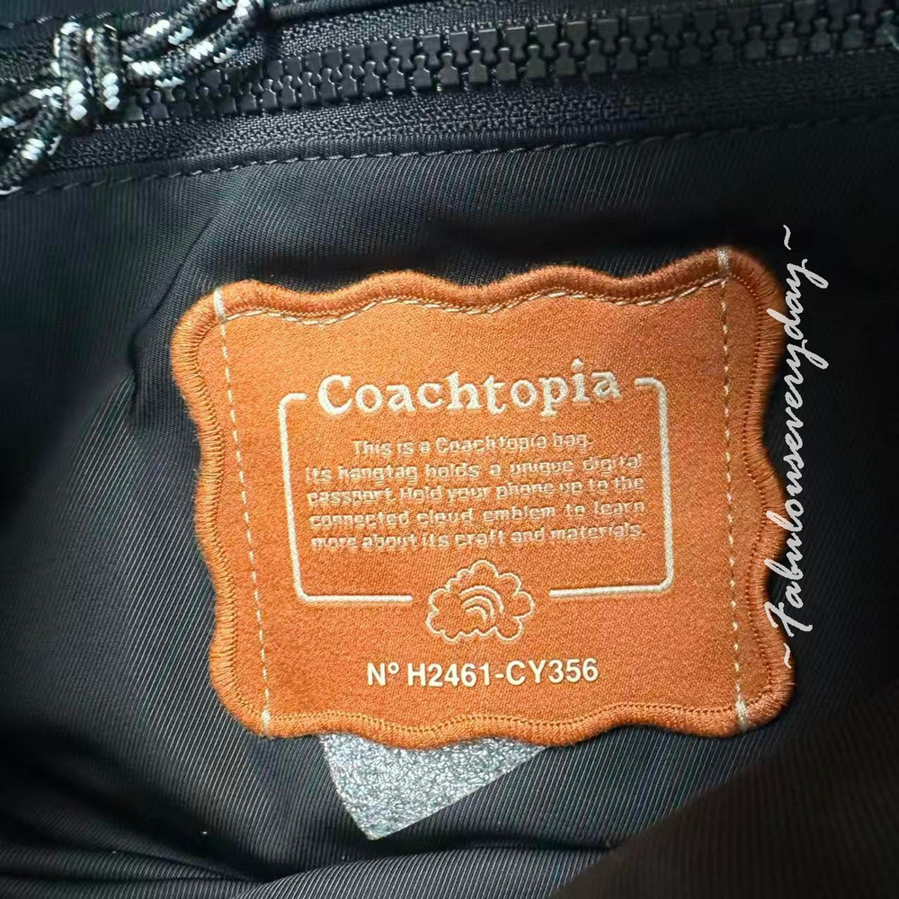 Coach Coachtopia Loop Shoulder Bag Recycled Polyester With Floral Appliqué CY356 - Picture 8 of 9
